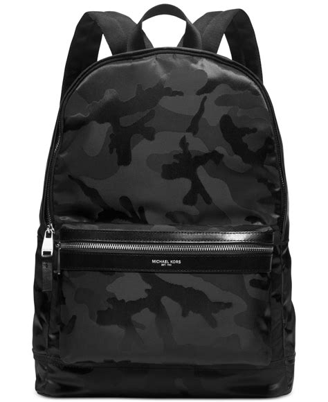 michael kors backpack black|michael kors black camo backpack.